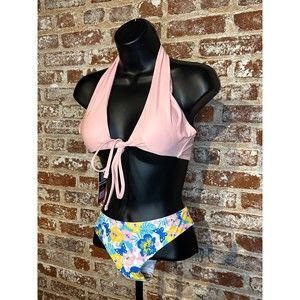 Shekini V-Neck Wrap Cheeky Halter Bikini